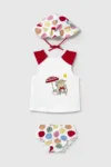 Mayoral Newborn costum de baie pentru bebeluși culoarea rosu