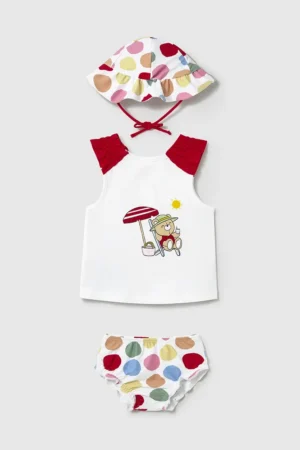 Mayoral Newborn costum de baie pentru bebeluși culoarea rosu