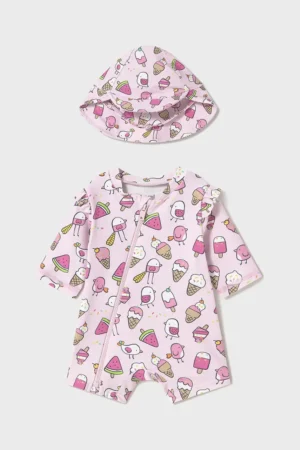 Mayoral Newborn costum de baie pentru bebeluși culoarea roz