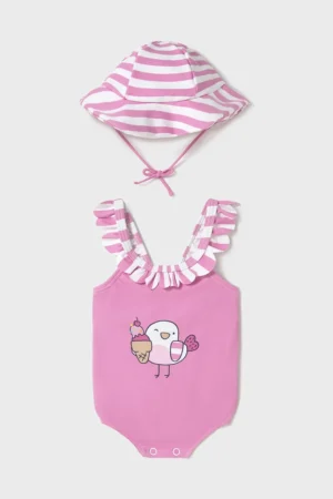 Mayoral Newborn costum de baie pentru bebeluși culoarea roz