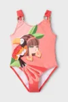 Mayoral costum de baie dintr-o bucată pentru copii culoarea portocaliu