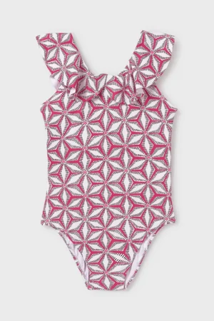 Mayoral costum de baie dintr-o bucată pentru copii culoarea roz