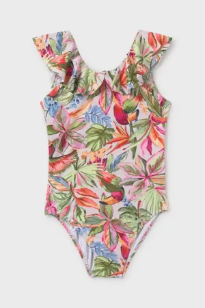 Mayoral costum de baie dintr-o bucată pentru copii culoarea roz