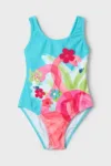Mayoral costum de baie dintr-o bucată pentru copii culoarea turcoaz