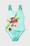 Mayoral costum de baie dintr-o bucată pentru copii culoarea verde
