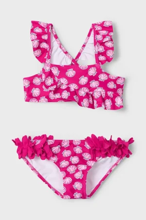 Mayoral costum de baie pentru copii din două piese culoarea roz