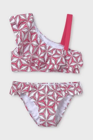 Mayoral costum de baie pentru copii din două piese culoarea roz