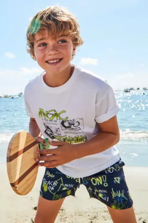Mayoral pantaloni scurti de baie copii culoarea albastru marin