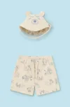 Mayoral pantaloni scurți de baie pentru bebeluși culoarea bej