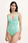 Melissa Odabash costum de baie dintr-o bucată Panarea culoarea verde