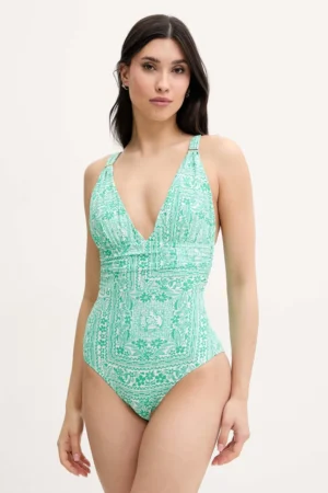 Melissa Odabash costum de baie dintr-o bucată Panarea culoarea verde