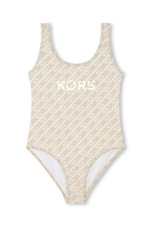 Michael Kors costum de baie dintr-o bucată pentru copii culoarea bej
