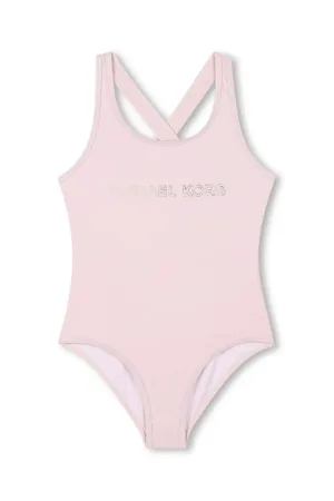 Michael Kors costum de baie dintr-o bucată pentru copii culoarea roz