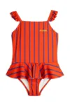 Mini Rodini costum de baie dintr-o bucată pentru copii culoarea portocaliu