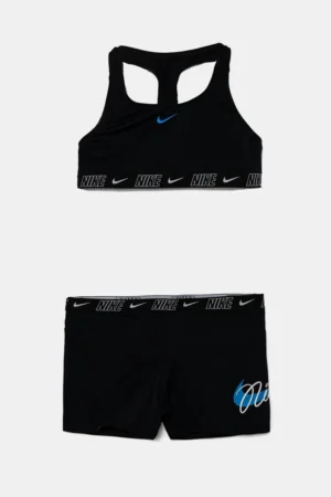 Nike Kids costum de baie pentru copii din două piese culoarea negru