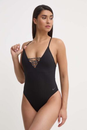 Nike costum de baie dintr-o bucată Sneakerkini 2.0 culoarea negru