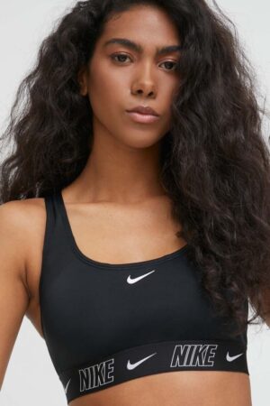 Nike sutien de baie Logo Tape culoarea negru