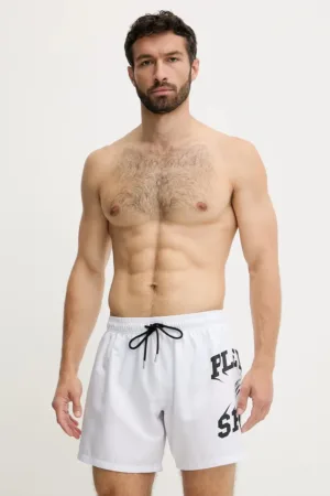 PLEIN SPORT pantaloni scurți de baie culoarea alb
