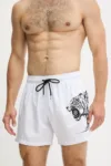 PLEIN SPORT pantaloni scurți de baie culoarea alb