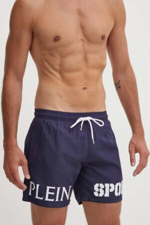 PLEIN SPORT pantaloni scurti de baie culoarea albastru marin