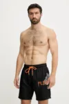 PLEIN SPORT pantaloni scurți de baie culoarea negru