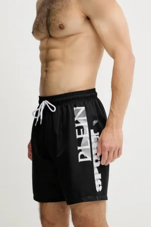 PLEIN SPORT pantaloni scurți de baie culoarea negru