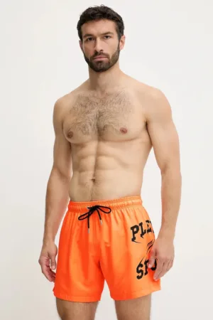PLEIN SPORT pantaloni scurți de baie culoarea portocaliu