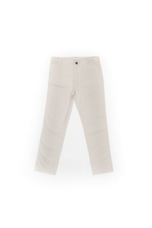 Pantaloni din bumbac baieti - 20342-1 - Crem -