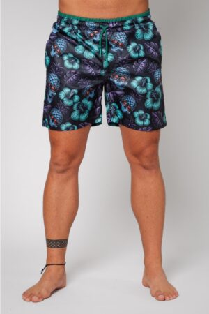 Pantaloni scurt de baie Skulll Black 12731