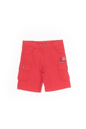 Pantaloni scurti cu buzunare - baieti - 31342-2 - Rosu -