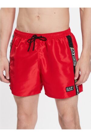 Pantaloni scurti de baie barbati - EA7 Emporio Armani - Poliester.Rosu