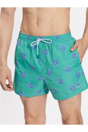Pantaloni scurti de baie barbati - Poliester - Verde
