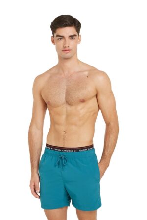 Pantaloni scurti de baie cu banda logo elastica