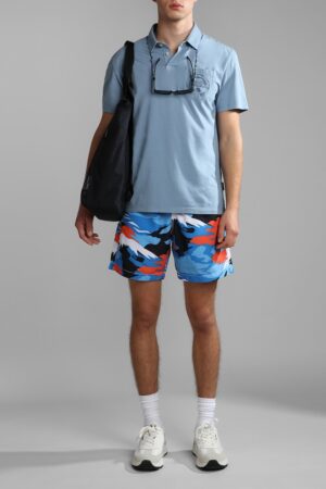 Pantaloni scurti de baie cu buzunare si model