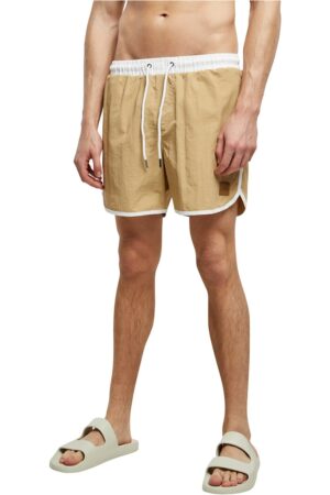 Pantaloni scurti de baie cu buzunare si snur