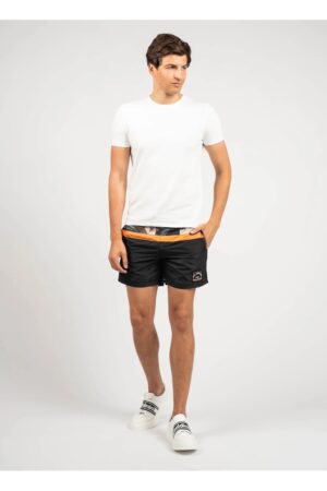 Pantaloni scurti de baie cu design colorblock -