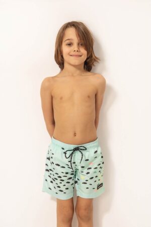 Pantaloni scurti de baie cu imprimeu acvatic