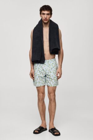 Pantaloni scurti de baie cu imprimeu cu fructe