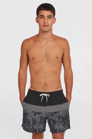 Pantaloni scurti de baie cu imprimeu floral frontal