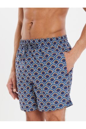 Pantaloni scurti de baie cu imprimeu geometric Klingate