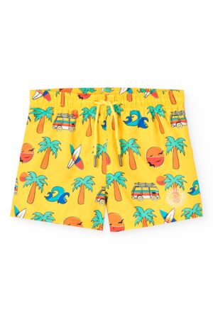 Pantaloni scurti de baie cu imprimeu grafic