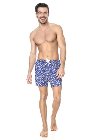 Pantaloni scurti de baie cu imprimeu nautic