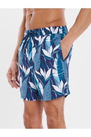 Pantaloni scurti de baie cu imprimeu tropical Ashdale