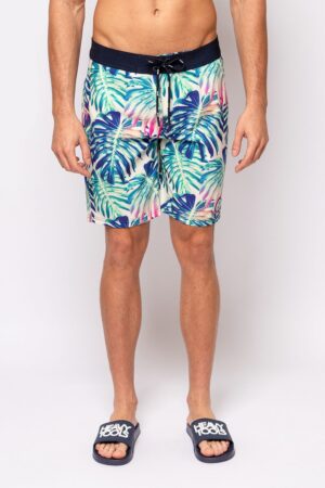 Pantaloni scurti de baie cu imprimeu tropical Jakarta
