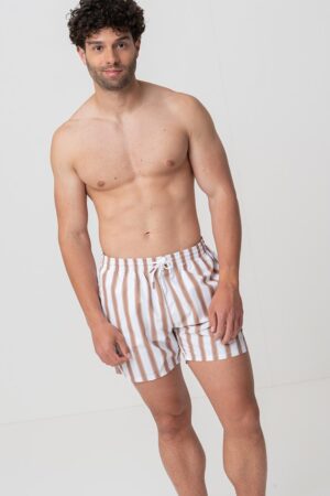Pantaloni scurti de baie cu imprimeu tropical Piranha