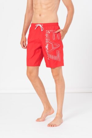 Pantaloni scurti de baie cu logo supradimensionat Sea World