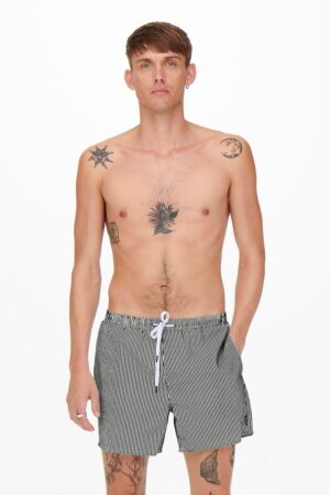 Pantaloni scurti de baie cu model in dungi