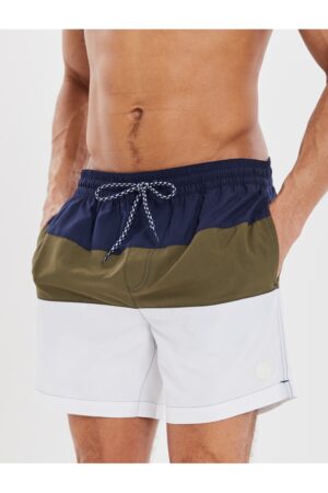 Pantaloni scurti de baie cu model in dungi Tudor