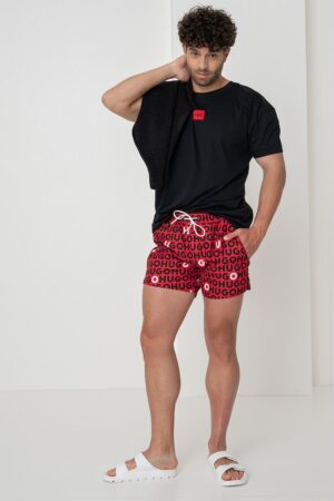 Pantaloni scurti de baie cu model logo