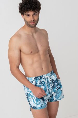 Pantaloni scurti de baie cu model si buzunare